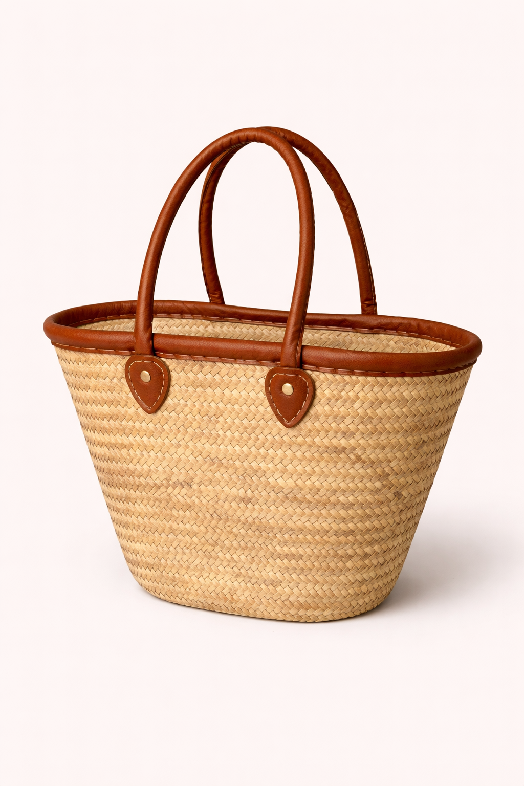 Marrakesh Doum Tote – Leather Handles